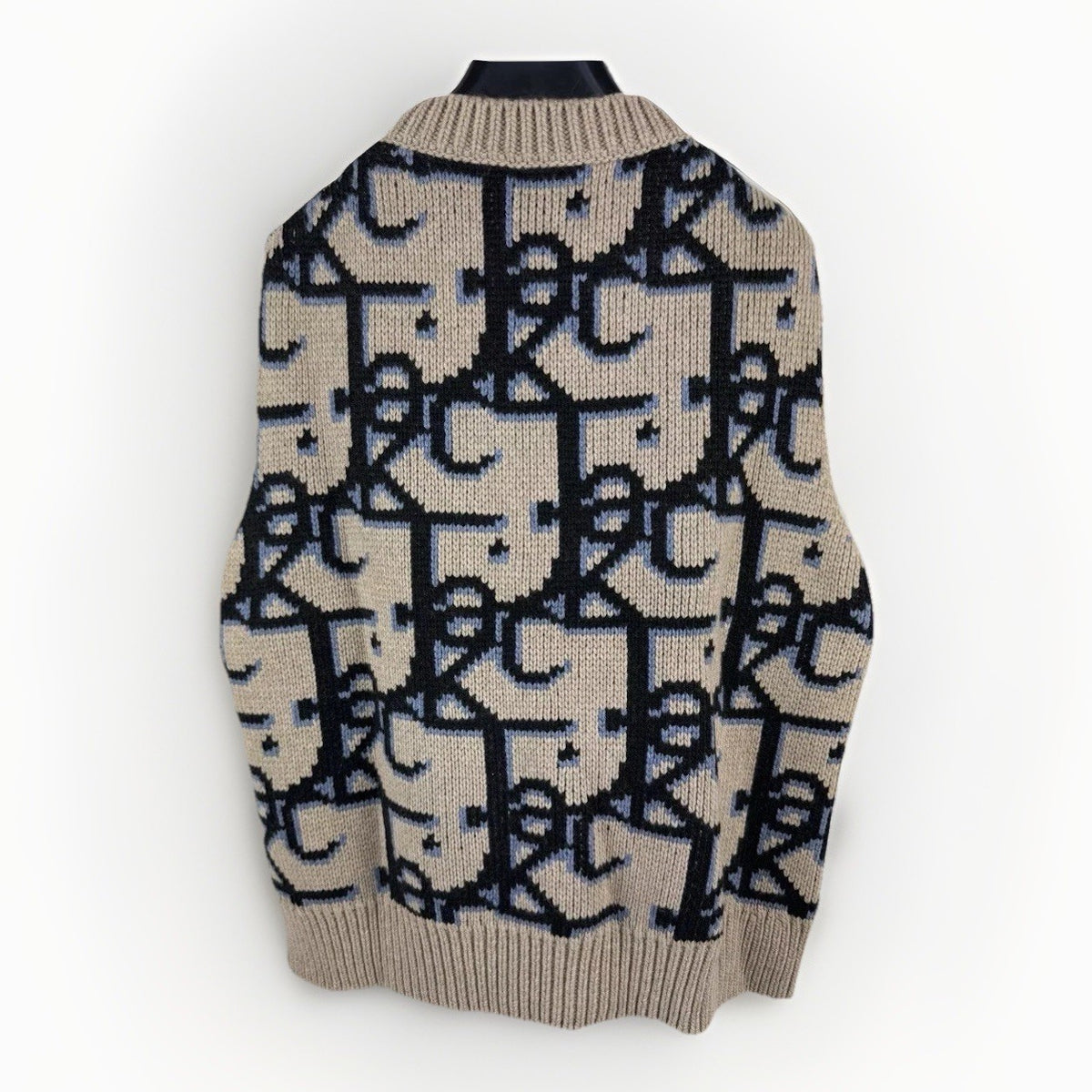 Dior Cactus Jack Travis Scott Cashmere Brown Navy Black Knitted Vest, photo 2
