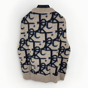 Dior Cactus Jack Travis Scott Cashmere Brown Navy Black Knitted Vest، الصورة 2