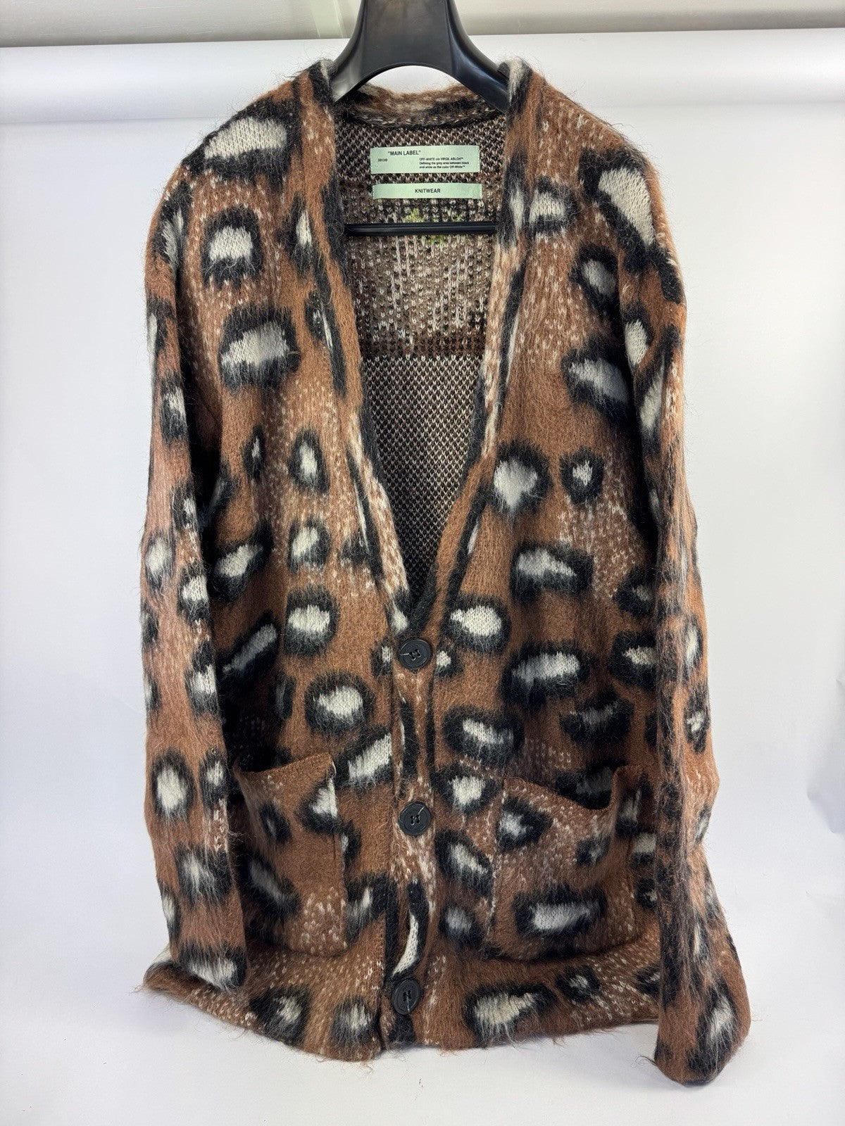 Off-White Leopard Print Oversized Cardigan, photo 3