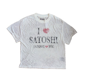 Satoshi Nakamoto I Love Satoshi Print T-Shirt، الصورة 1