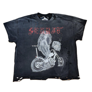 The Sekrit Saint Chopped Girl Distressed T-Shirt, photo 2