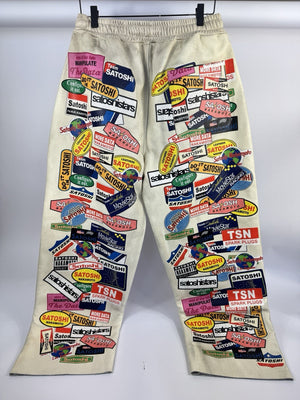 Satoshi Nakamoto Codex Print Leather Pants, photo 4