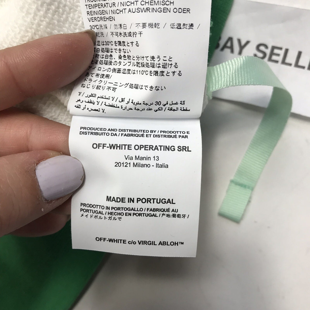 Off-white Woman Embroidered White Green Sweatshirt, photo 9