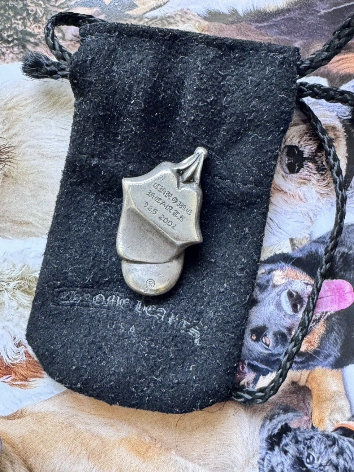 Chrome Hearts x The Rolling Stones Sterling Silver Factory Set Diamond Pendant, photo 8