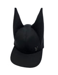 Louis Vuitton FW22 Virgil Abloh Pointed Ears "Batman" Cap Black Wool، الصورة 1