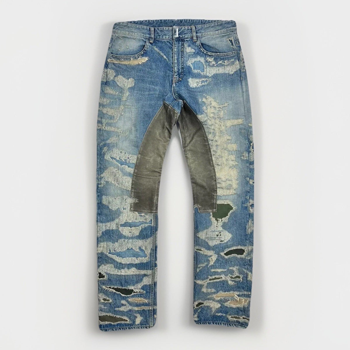 Givenchy by Matthew Williams Japanese Distressed Patch Straight-leg Jeans, photo 2