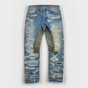 Givenchy by Matthew Williams Japanese Distressed Patch Straight-leg Jeans، الصورة 2