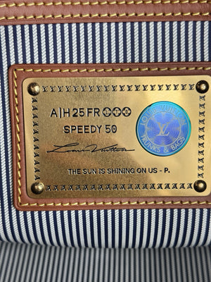 Louis Vuitton x Nigo Speedy P9 Bandoulière 50 Navy Blue Bag, photo 7