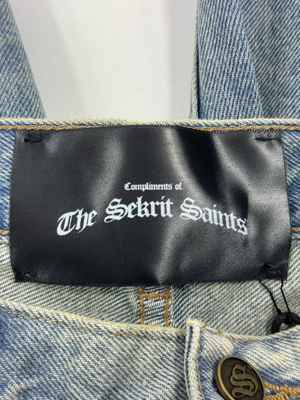 The Sekrit Saint Chopped Distressed Denim Shorts, photo 5