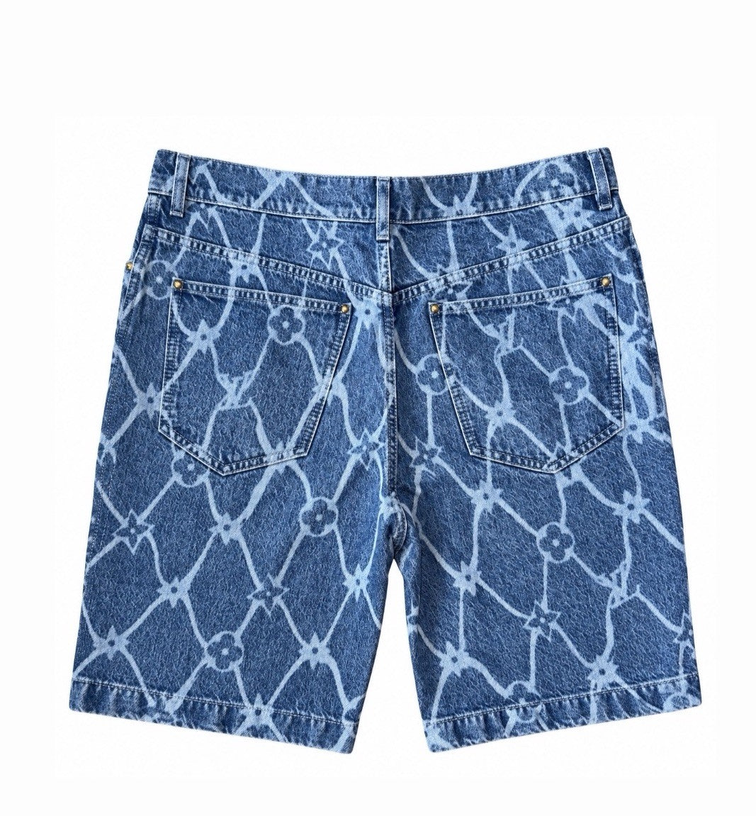 Louis Vuitton Monogram Print Denim Shorts, photo 1