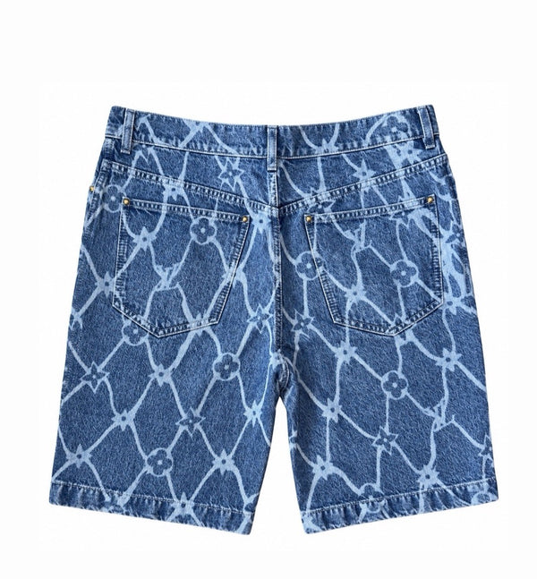 Louis Vuitton Monogram Print Denim Shorts, photo 1