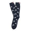 Thom Browne Men’s Navy Dolphine Icon Intarsia Mid Calf Socks, photo 1