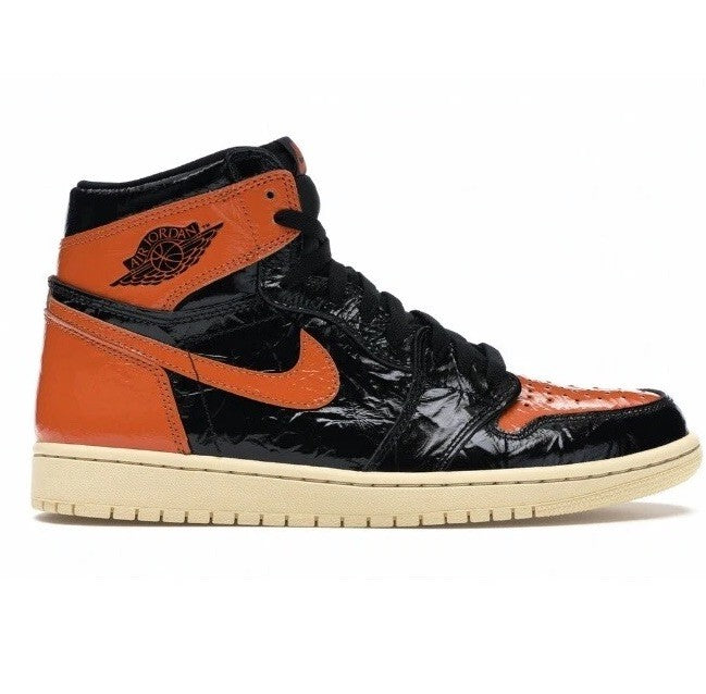 Nike Air Jordan 1 Retro High Black Orange Trainers, photo 2