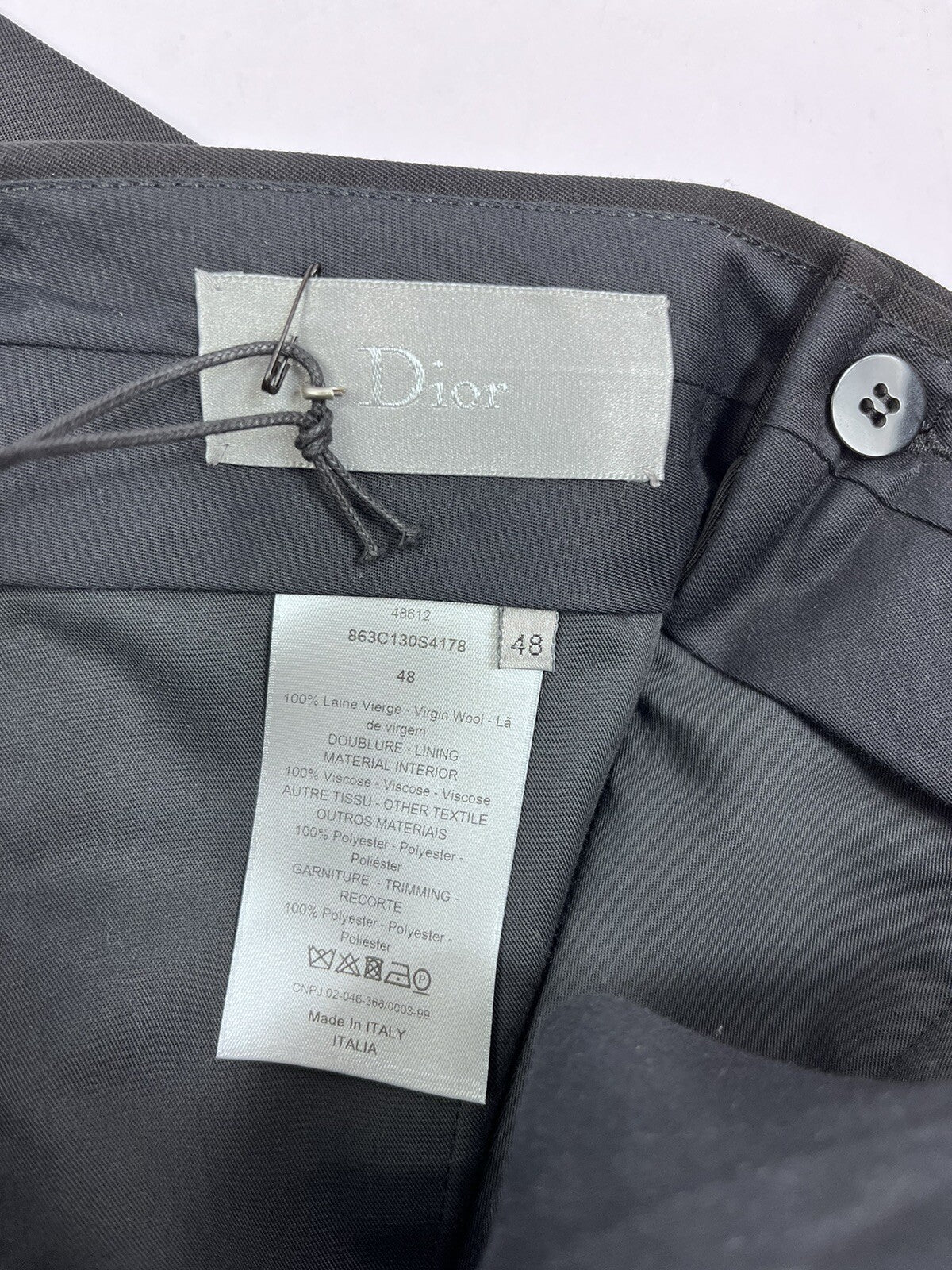 Dior Ruban Logo Black Smart Trousers, photo 7