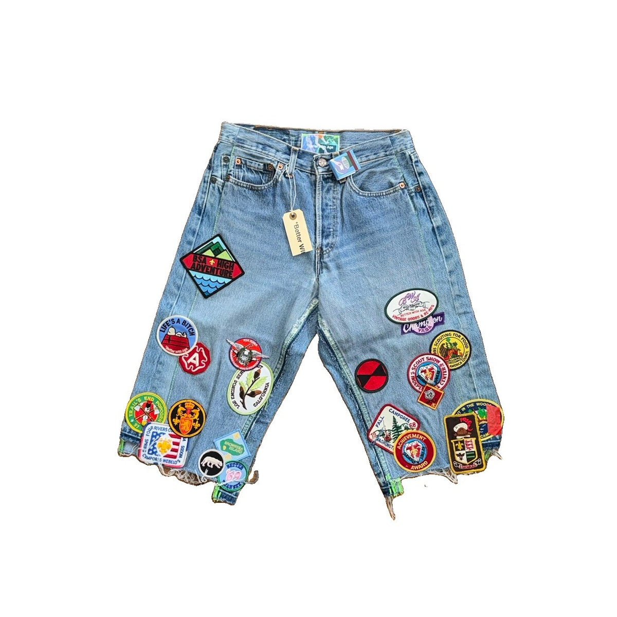 Better With Age Gentlemen’s Triple Wide Long Denim Shorts, photo 1