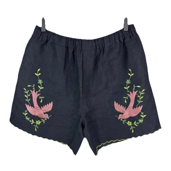 Bode Embroidered Linen Shorts, photo 1