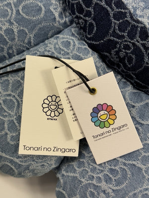 Takashi Murakami Flower And Skull Jacquard Denim Cushion، الصورة 5