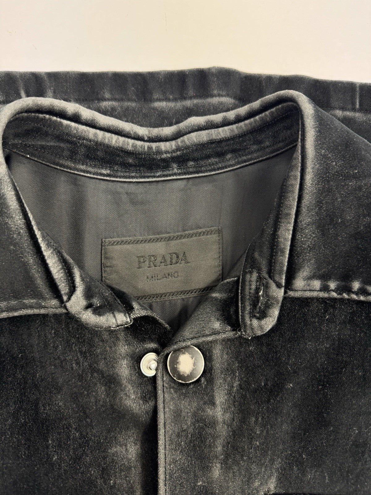 Prada Triangle Logo Velvet Shirt & Trousers, photo 5