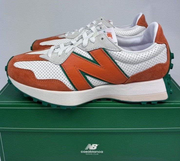 New Balance 327 x Casablanca Tennis Club Moyen Orange Trainers, photo 3