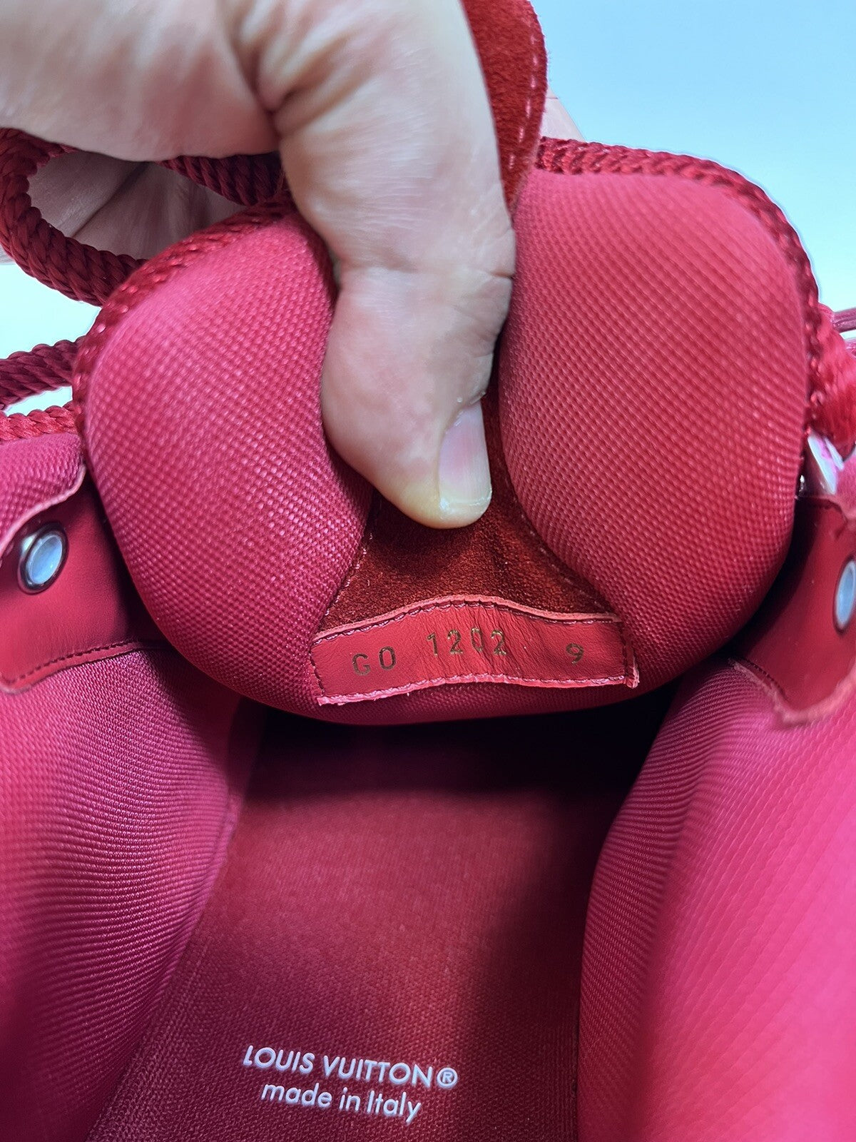 Louis Vuitton x Virgil Abloh Red SK8 Trainers, photo 9