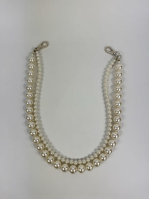 Simone Rocha Silver Tone Faux Pearl Bag Charm Strap, photo 2