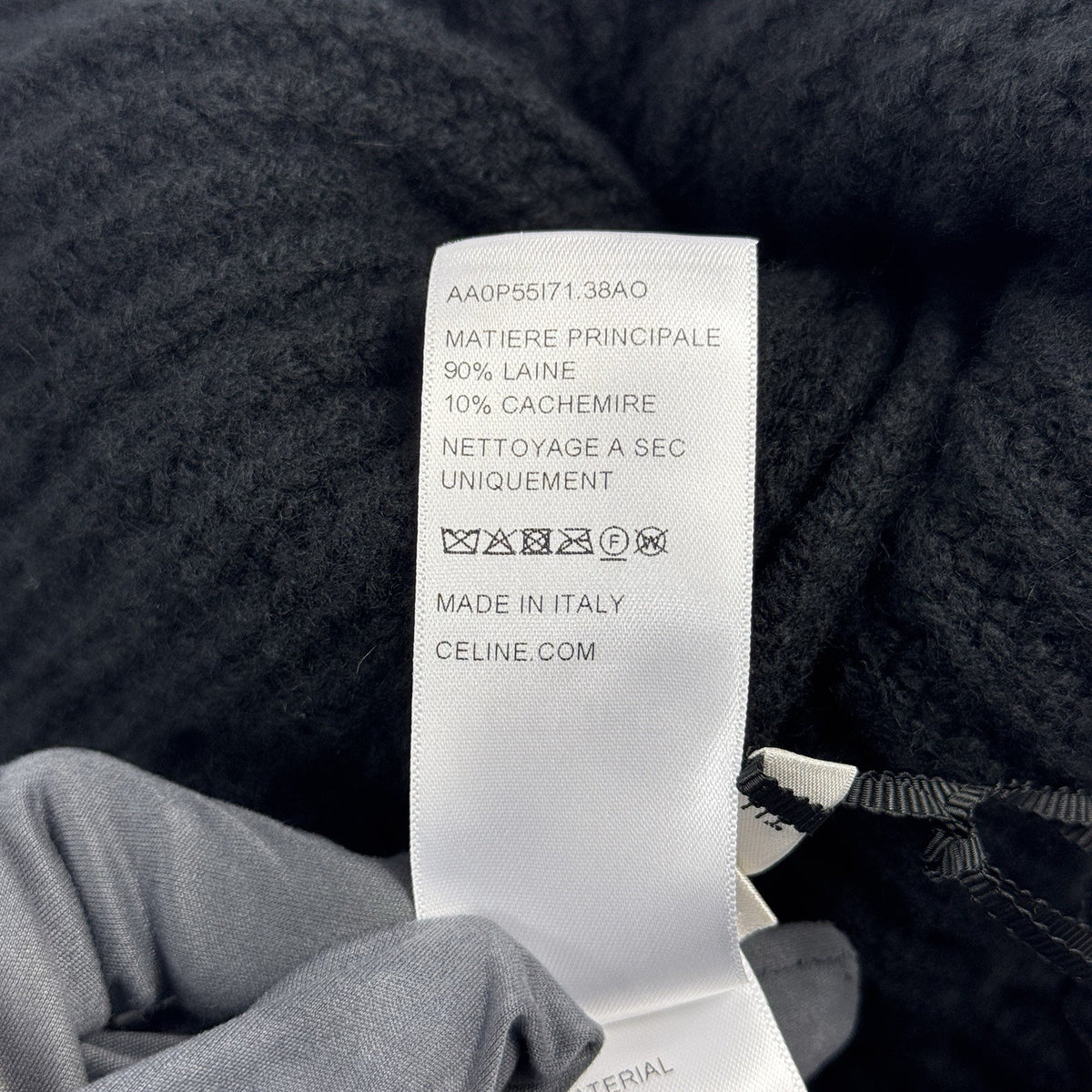 Celine Logo Knit Wool Beanie, photo 6