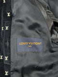 Louis Vuitton Velvet Logo Print Zip Up Jacket، الصورة 7