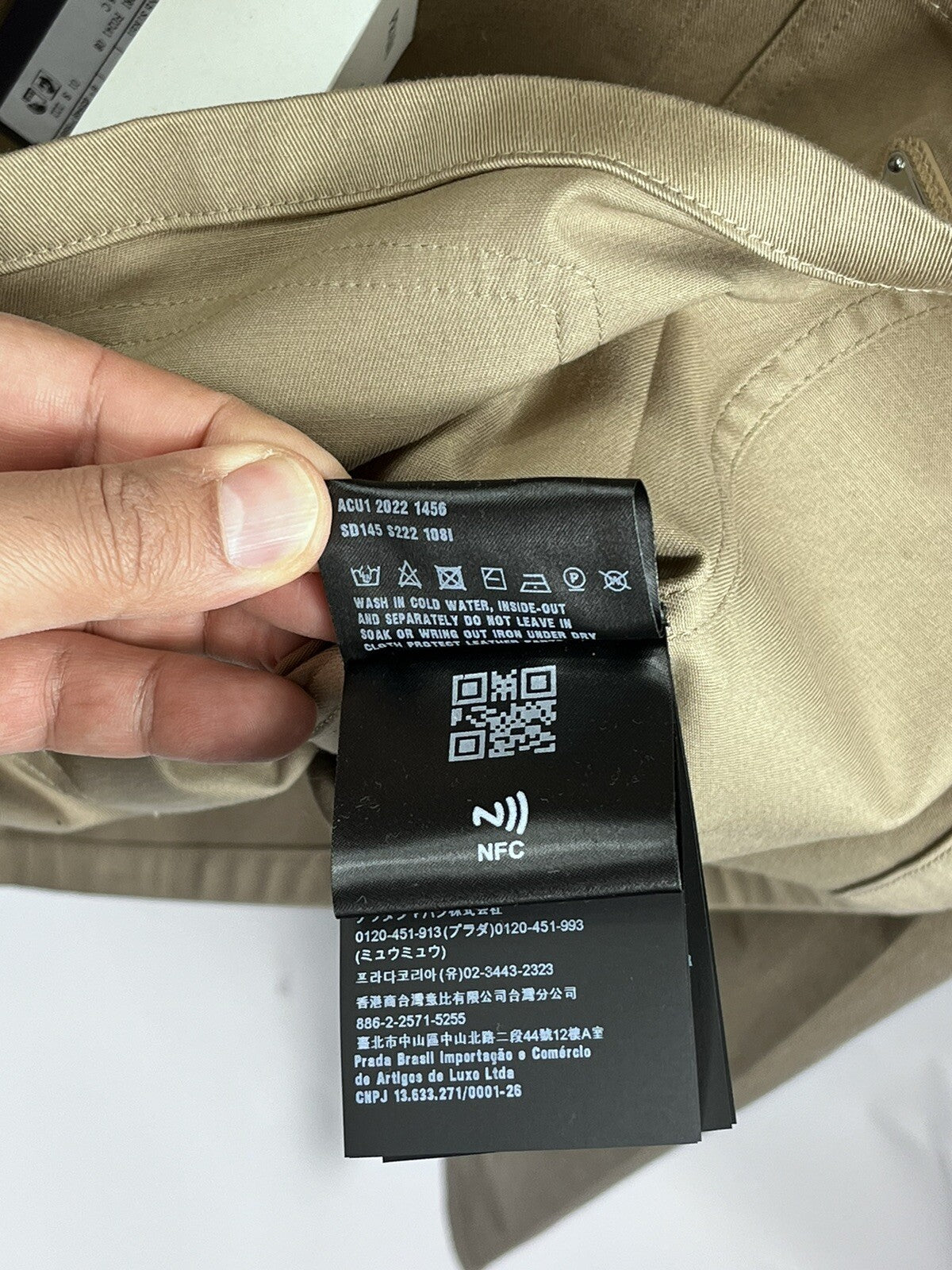 Prada Brown Beige Gabardine Work Jacket, photo 11