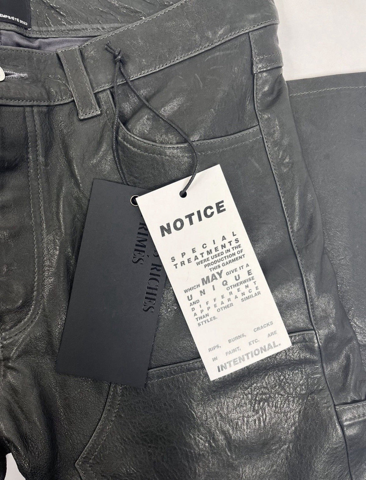 Enfants Riches Deprimes Soft Leather Slim Fit Panelled Trousers, photo 13