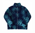 Louis Vuitton x Virgil Abloh Green Logo Print Camouflage Zip Up Fleece، الصورة 2