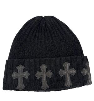 Chrome Hearts Leather Cross Patch Beanie, photo 1