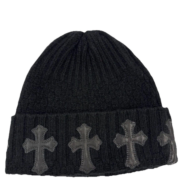 Chrome Hearts Leather Cross Patch Beanie, photo 1