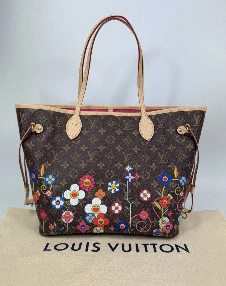 Louis Vuitton x Takashi Murakami Monogram Flower Print Neverfull MM Bag M13271, photo 4