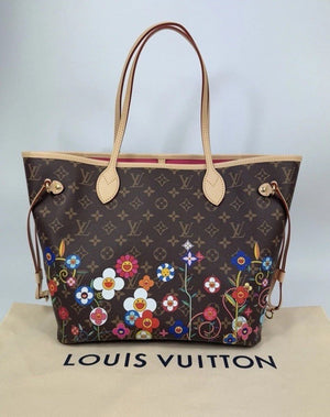 Louis Vuitton x Takashi Murakami Monogram Flower Print Neverfull MM Bag M13271（写真4）