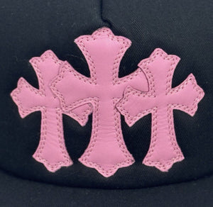Chrome Hearts Triple Pink Cross Patch Trucker Cap, photo 2