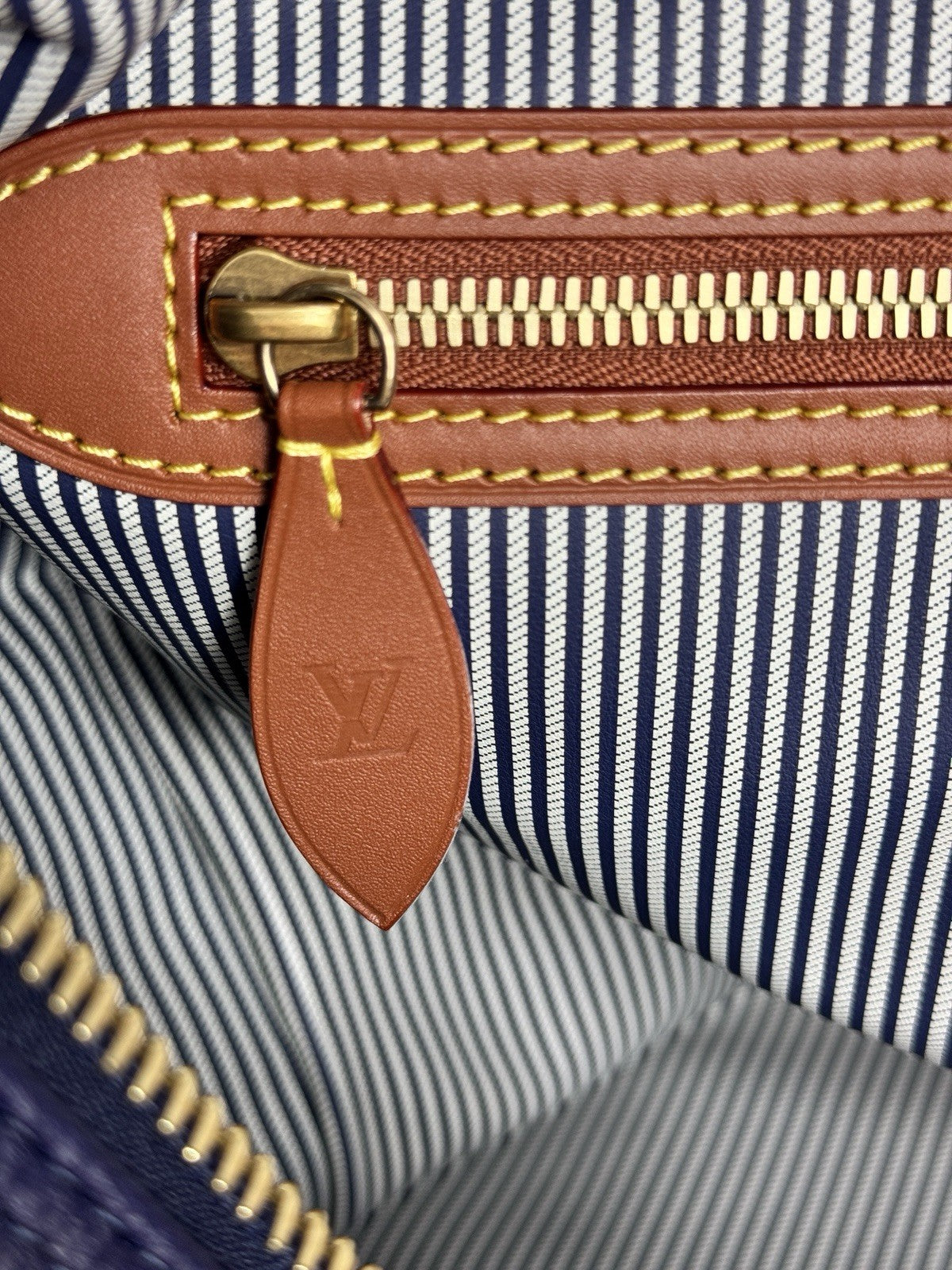 Louis Vuitton x Nigo Speedy P9 Bandoulière 50 Navy Blue Bag, photo 17