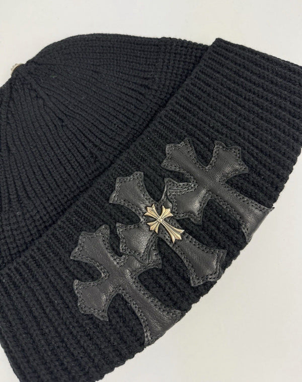 Chrome Hearts Leather Cross Patch With Cross Beanie, photo 2