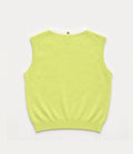 Chanel 1996 Lime Green Cashmere Knit Tank Top Sweater، الصورة 2