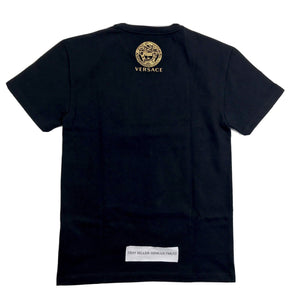 Versace x Kith Black Embroidered Donatella Medusa T-Shirt（写真2）