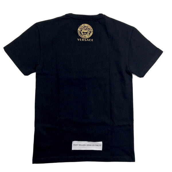 Versace x Kith Black Embroidered Donatella Medusa T-Shirt, photo 2