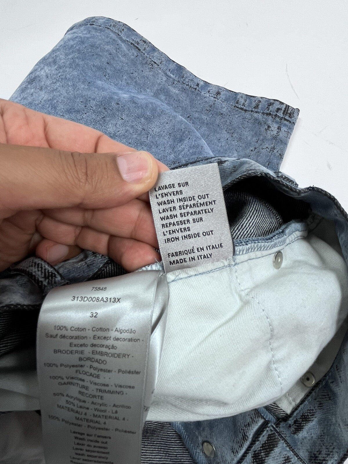 Dior x ERL Velvety Distressed Shorts, photo 13