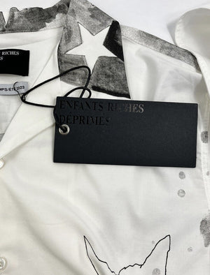 Enfants Riches Deprimes White Abstract Graphic Print Shirt، الصورة 7