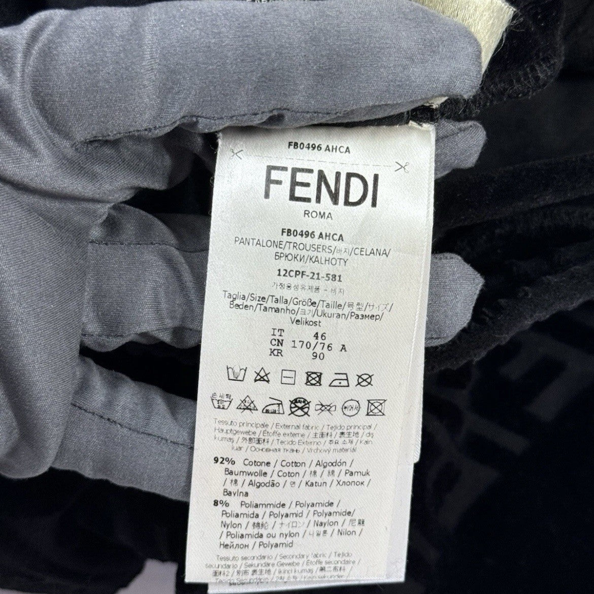 Fendi Logo Print Velvet Jumper & Joggers Set, photo 22
