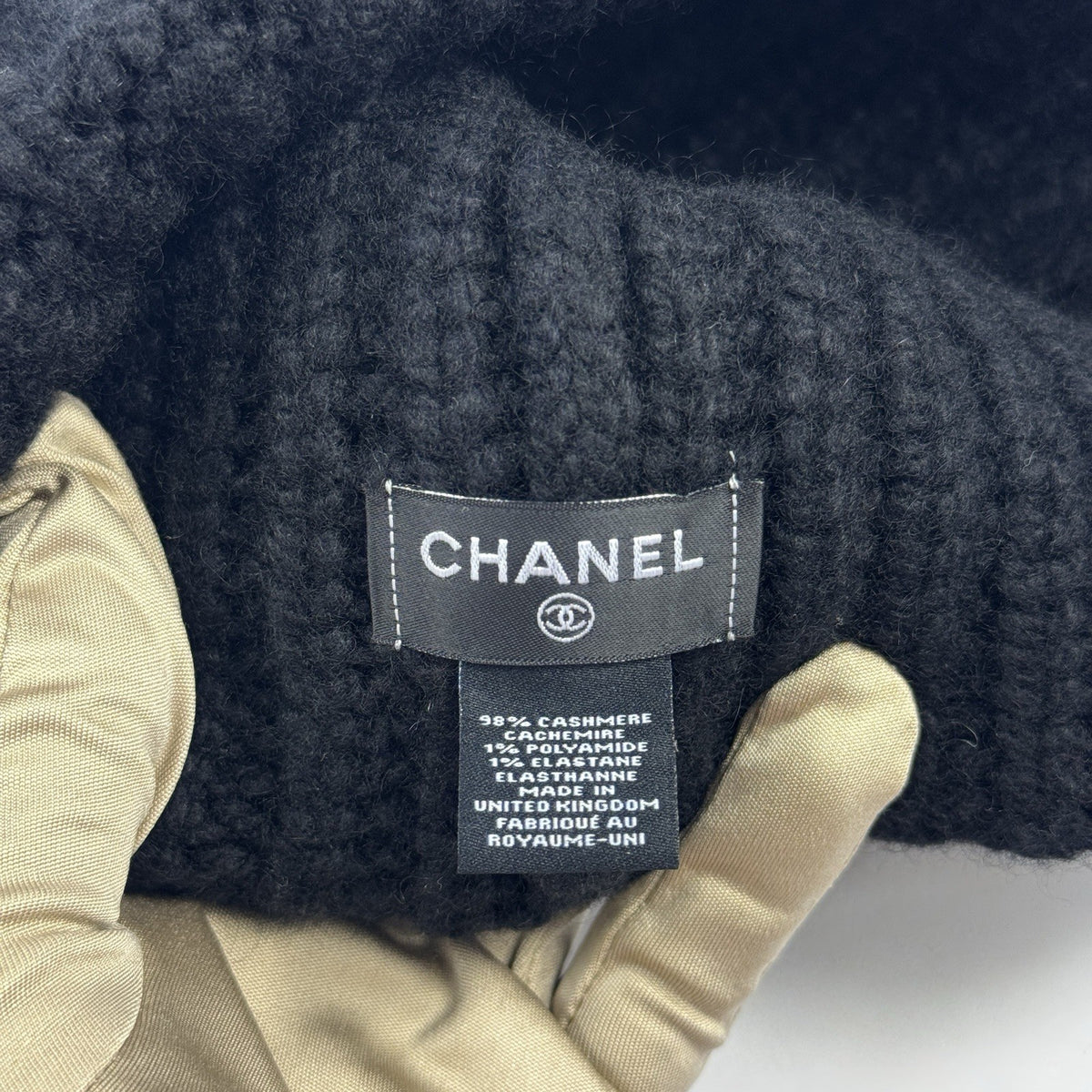 Chanel Logo Knit Cashmere Beanie, photo 3
