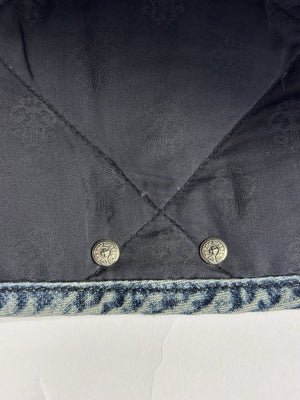 Chrome Hearts FW22 Garage Wash Denim Puffer Gilet with Silver Buttons، الصورة 5