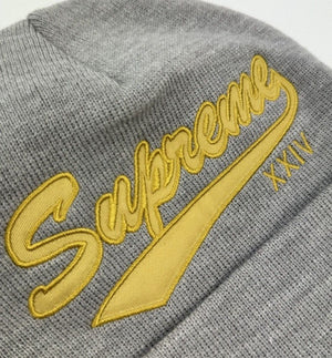 Supreme x New Era Logo Embroidered Beanie, photo 5