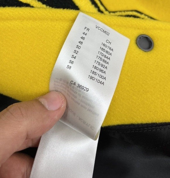 Louis Vuitton x Virgil Abloh Panter Leather Sleeves Varsity Jacket, photo 14
