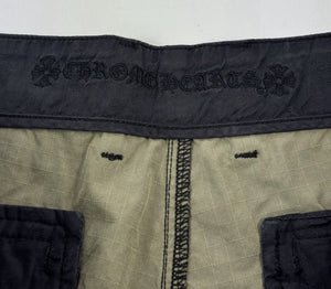Chrome Hearts Camouflage Single Black Cross Silver Button Detailed Shorts, photo 7