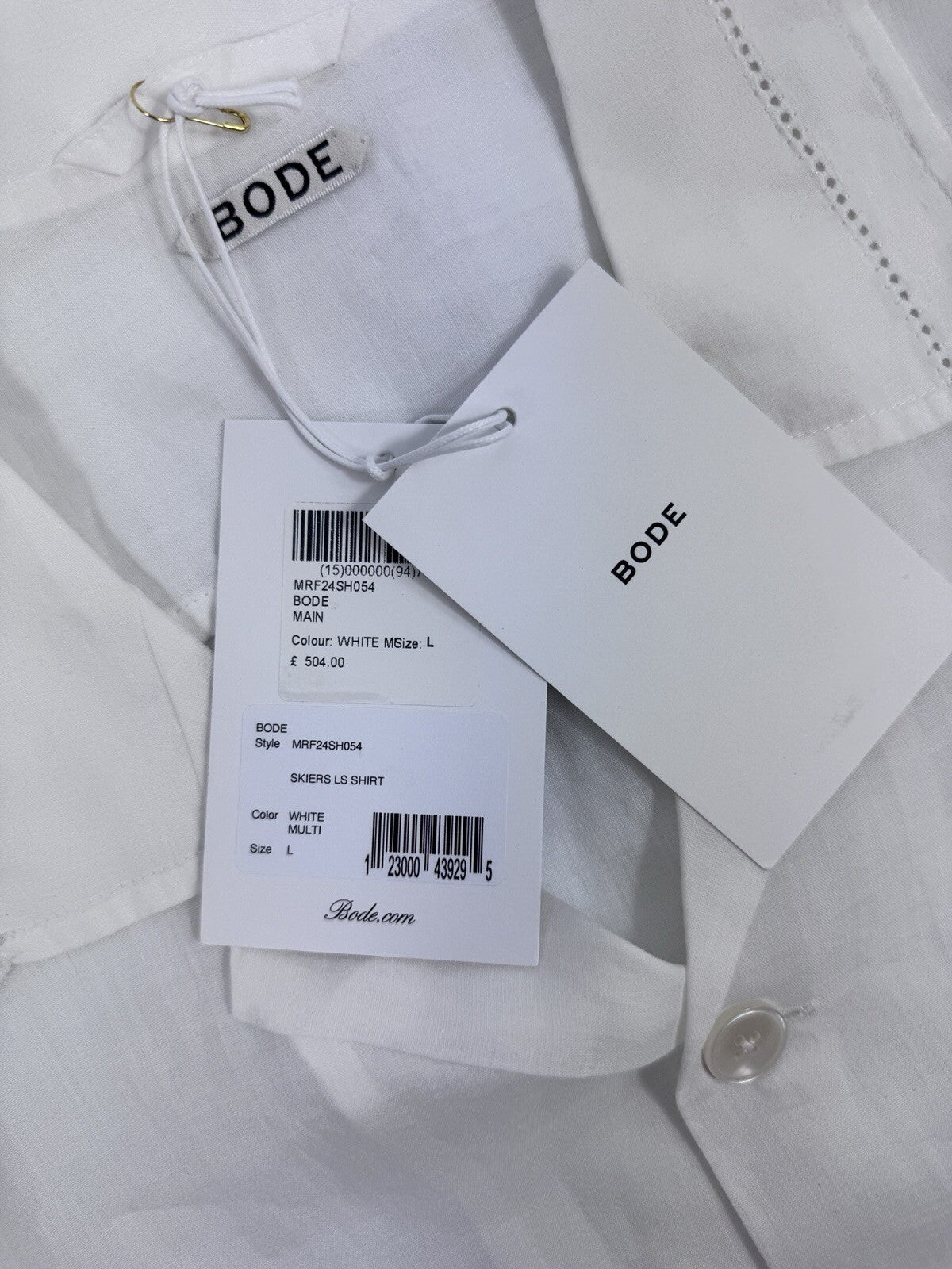 Bode Skiers Linen Shirt, photo 8