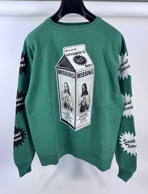 Saint Michael x Denim Tears Milk Carton Green Sweatshirt, photo 2